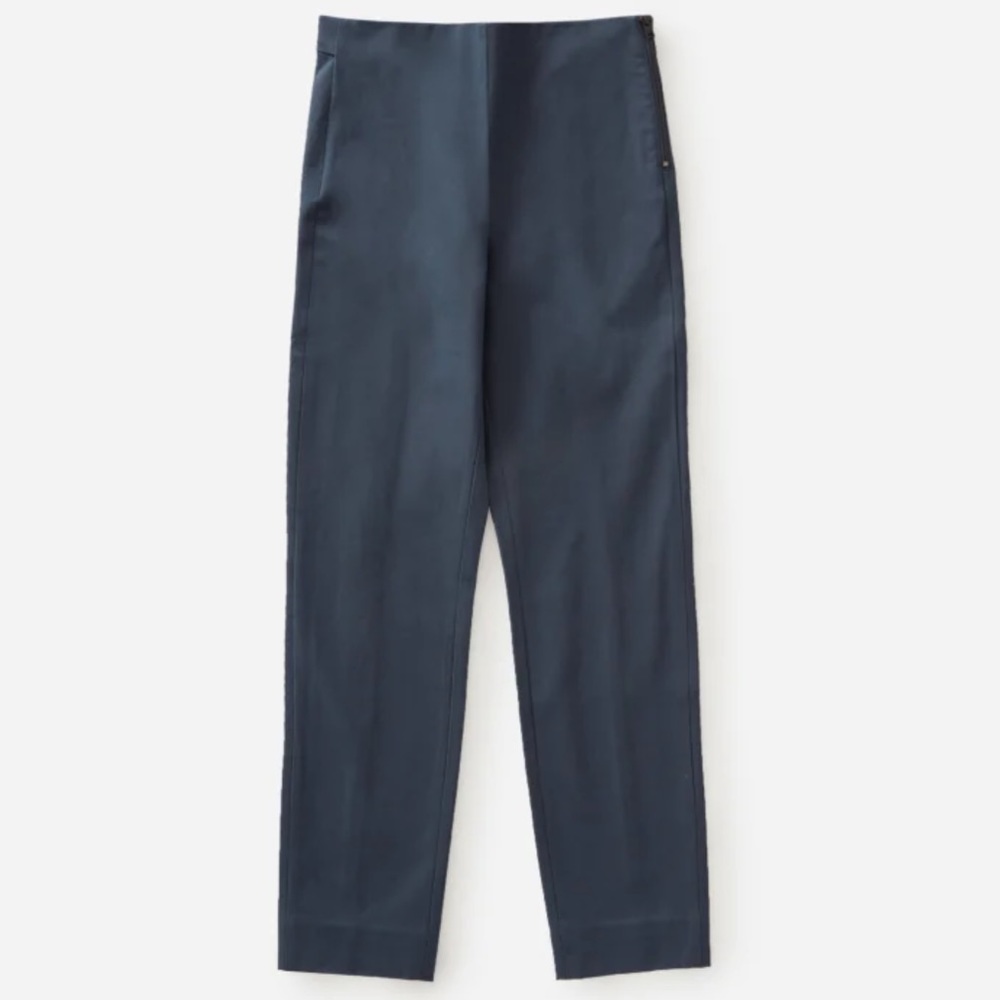 Everlane The Side-Zip Stretch Cotton Pant | Navy - Picture 5 of 11